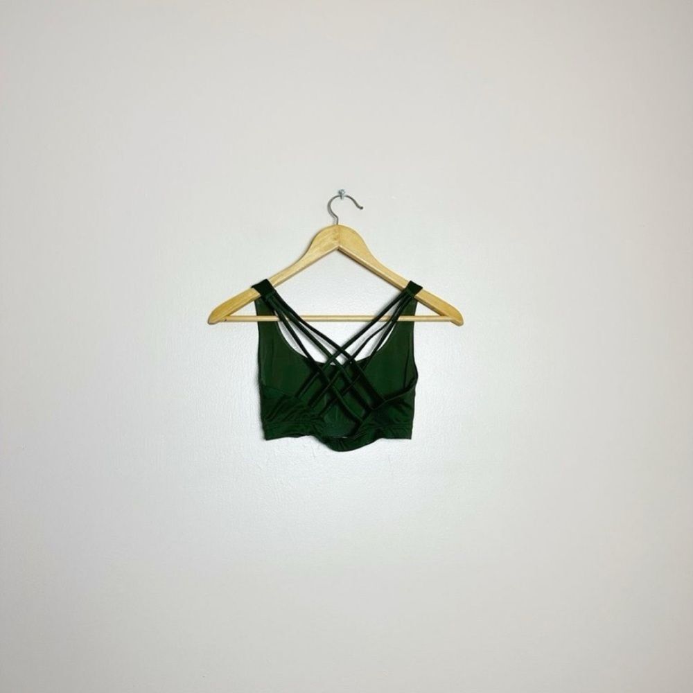 CLEARANCE! Forest Green Victoria’s Secret Sport Lattice Bra Size XS EUC - Picture 2 of 5